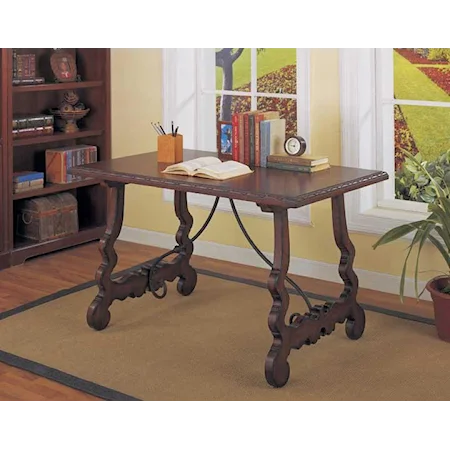 Table Desk with Lyre Shaped Legs